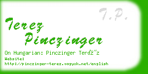 terez pinczinger business card